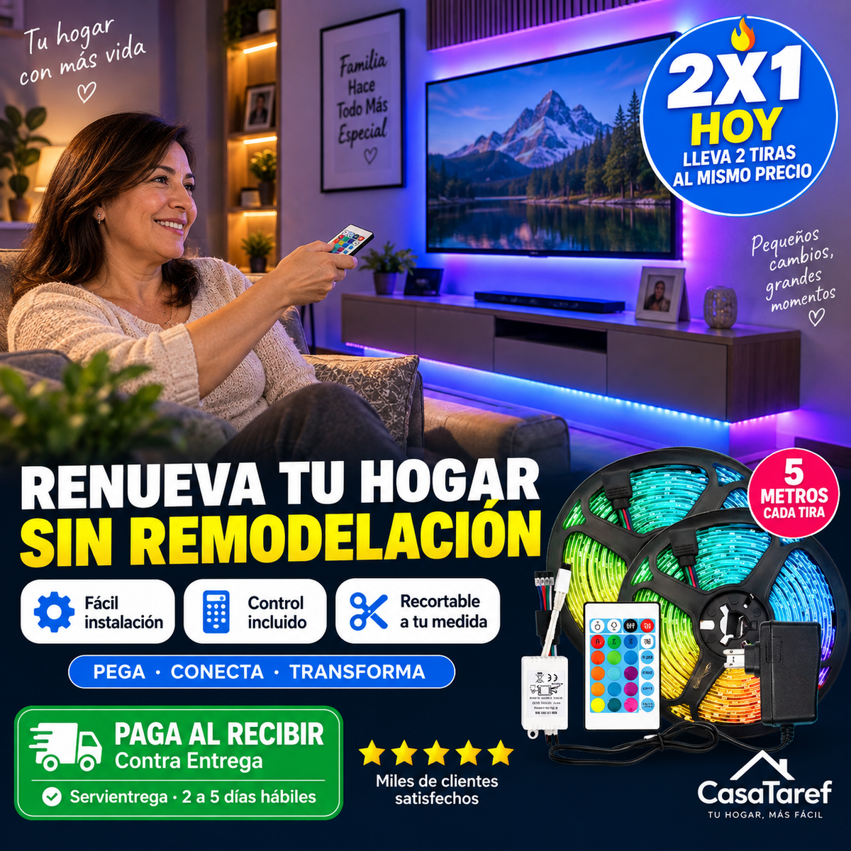 LumiStrip Pro - Decora tu cuarto con luces 2x1