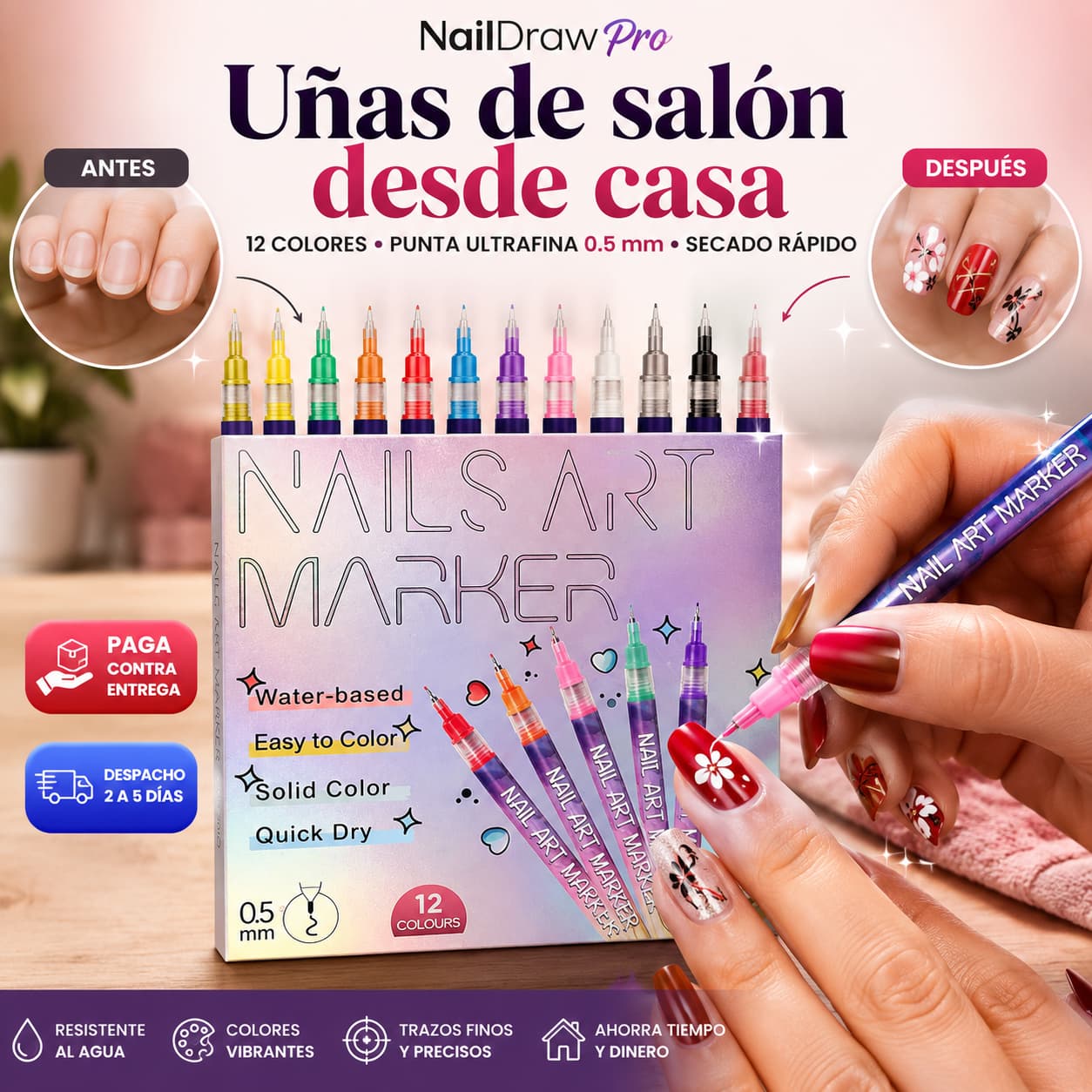 NailDraw Pro - Diseña tus uñas en casa como en el salón