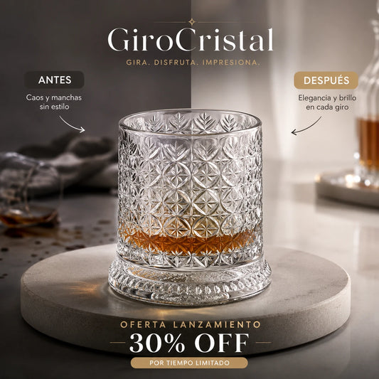 (2x1) - GiroCristal – Vasos de Whisky Giratorios con 30% OFF