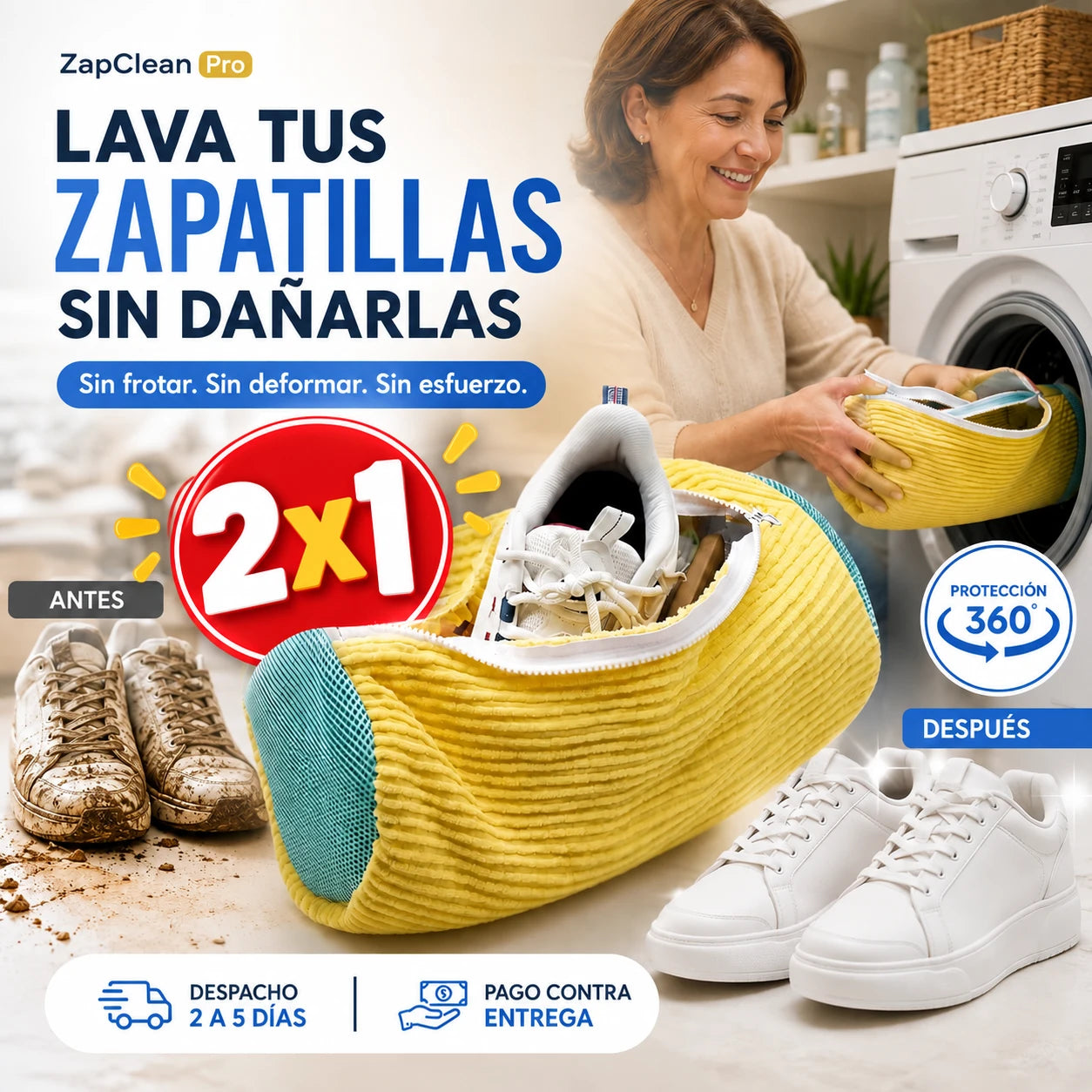 (2x1 ) ZapClean Pro - Lava tus Zapatillas sin Dañarlas