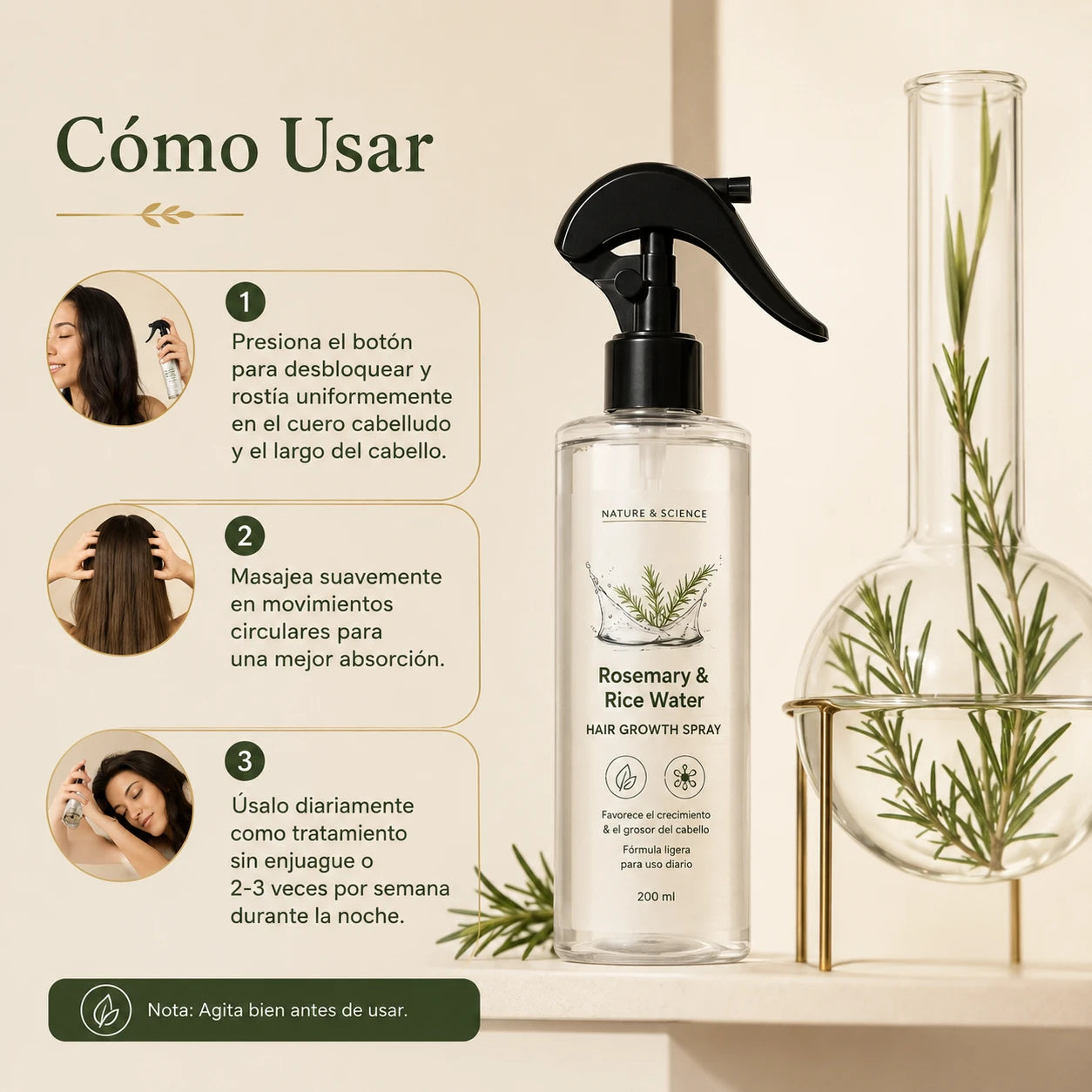 Agua de Romero – Frena la Caída y Activa tu Cabello