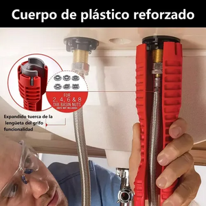 Llave Multifunción para Grifo – 8 Herramientas en 1 – Repara cualquier fregadero en minutos sin llamar a nadie