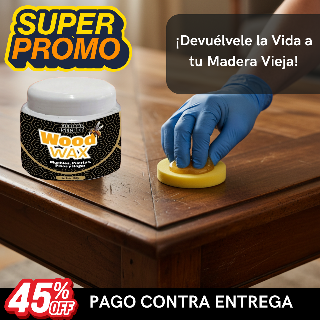 Cera Wood Wax Natural 2x1  – Restaura y Protege la Madera – Brillo duradero y seguro en solo minutos