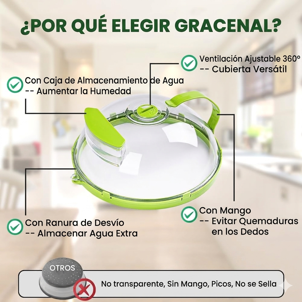 SplashGuard Pro — Calienta sin ensuciar el microondas