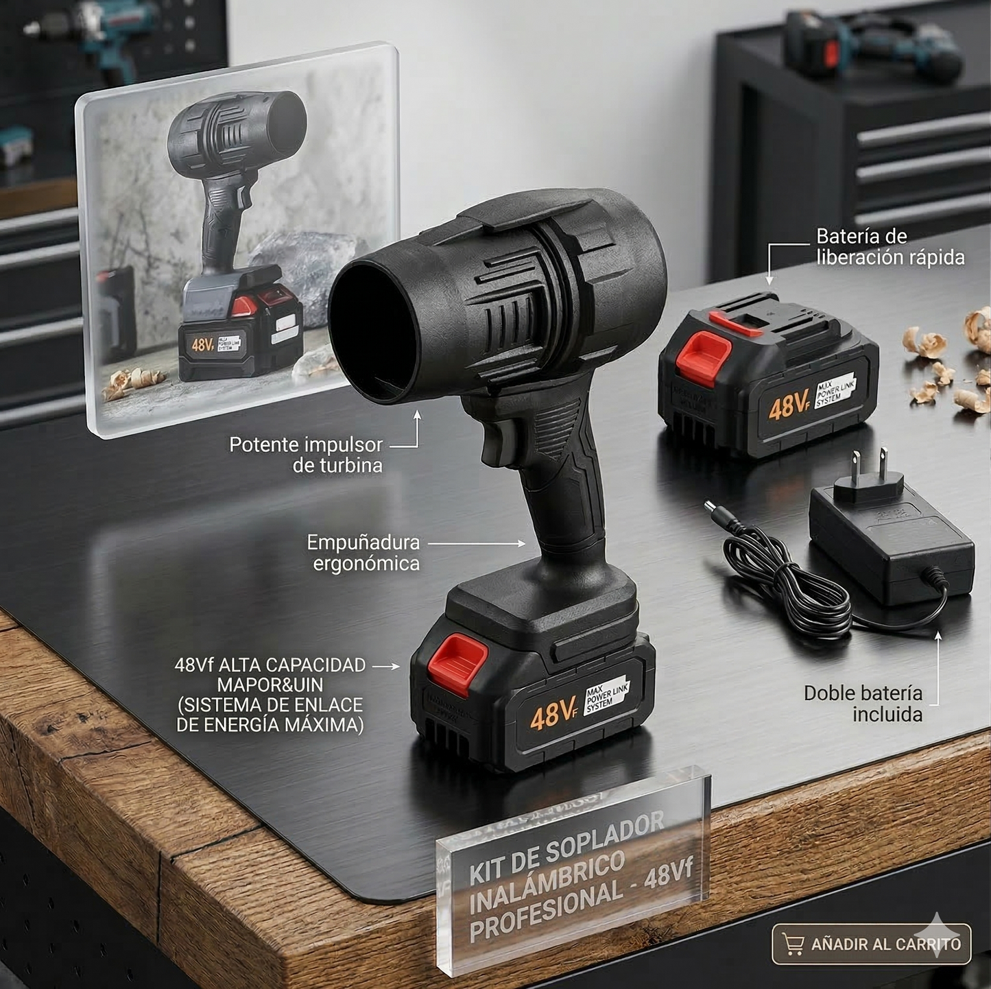 TurboSoplador PRO - Seca, limpia y desaloja polvo
