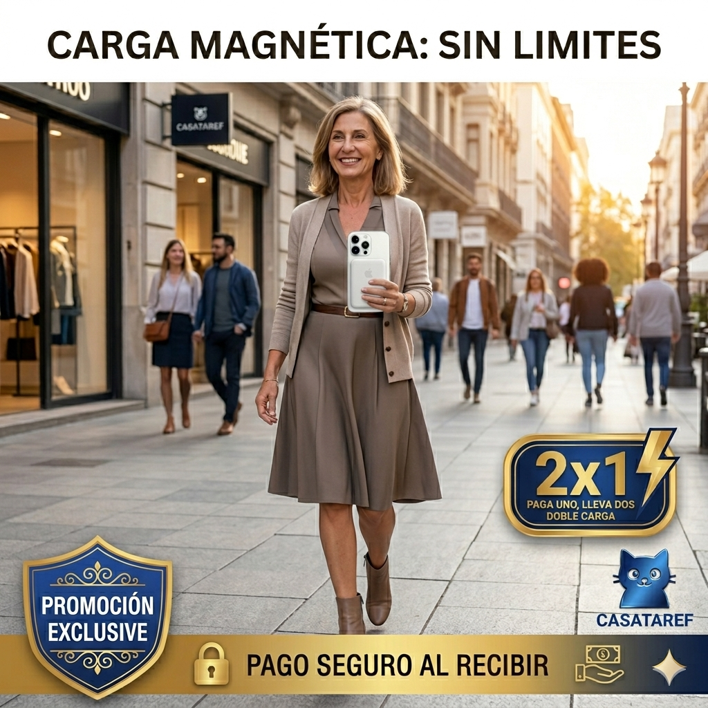 Batería Portátil Magnética Inalámbrica – Carga Segura sin Cables – Energía Confiable Todo el Día