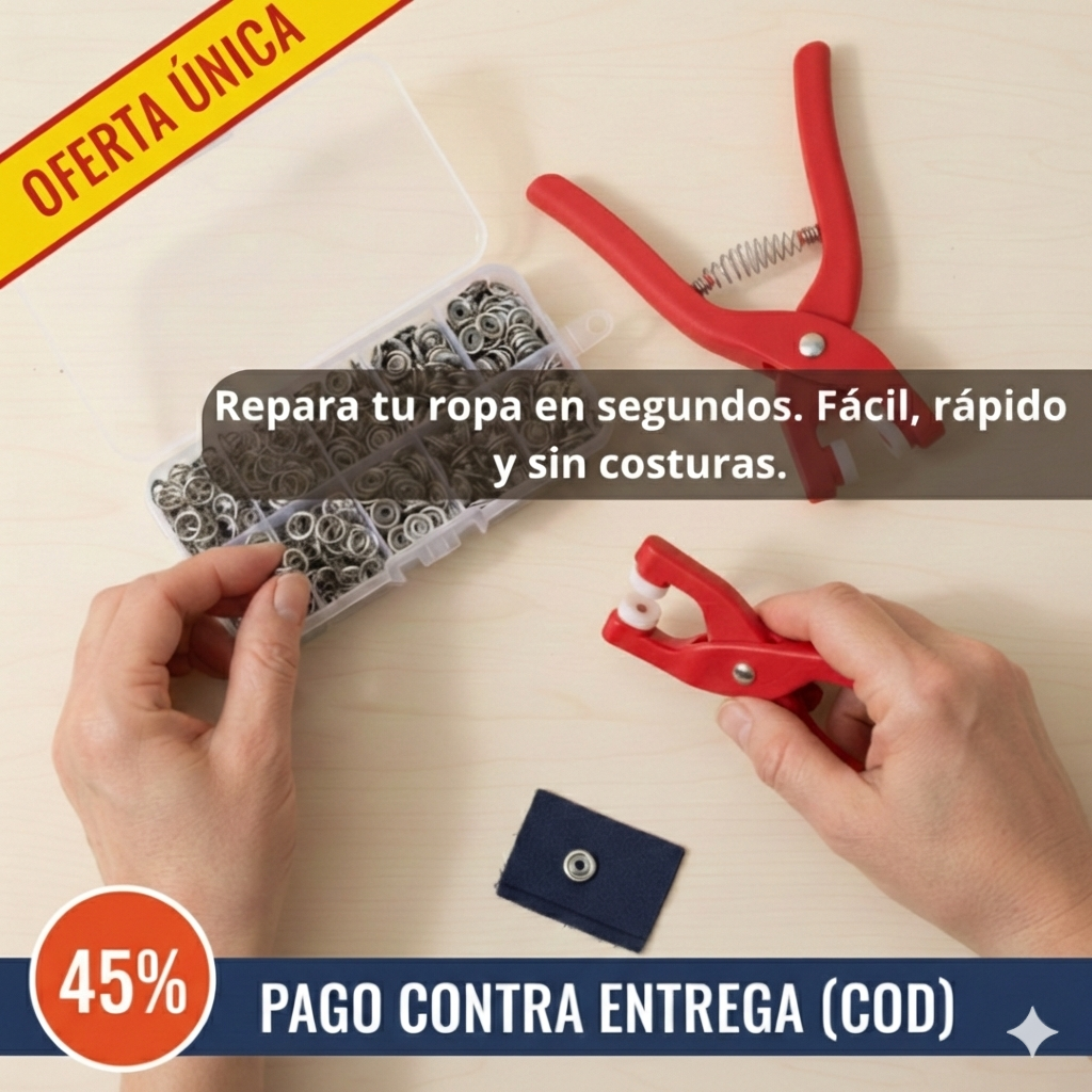 Pinza para Broches - Instala en Segundos - Arregla tu Ropa Hoy Mismo