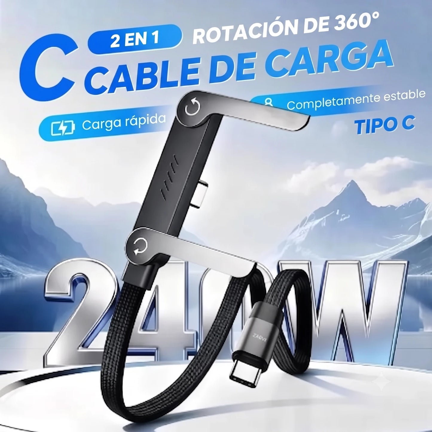 CargaFlex 2 en 1: Carga y Soporte - Llévalo 3x1