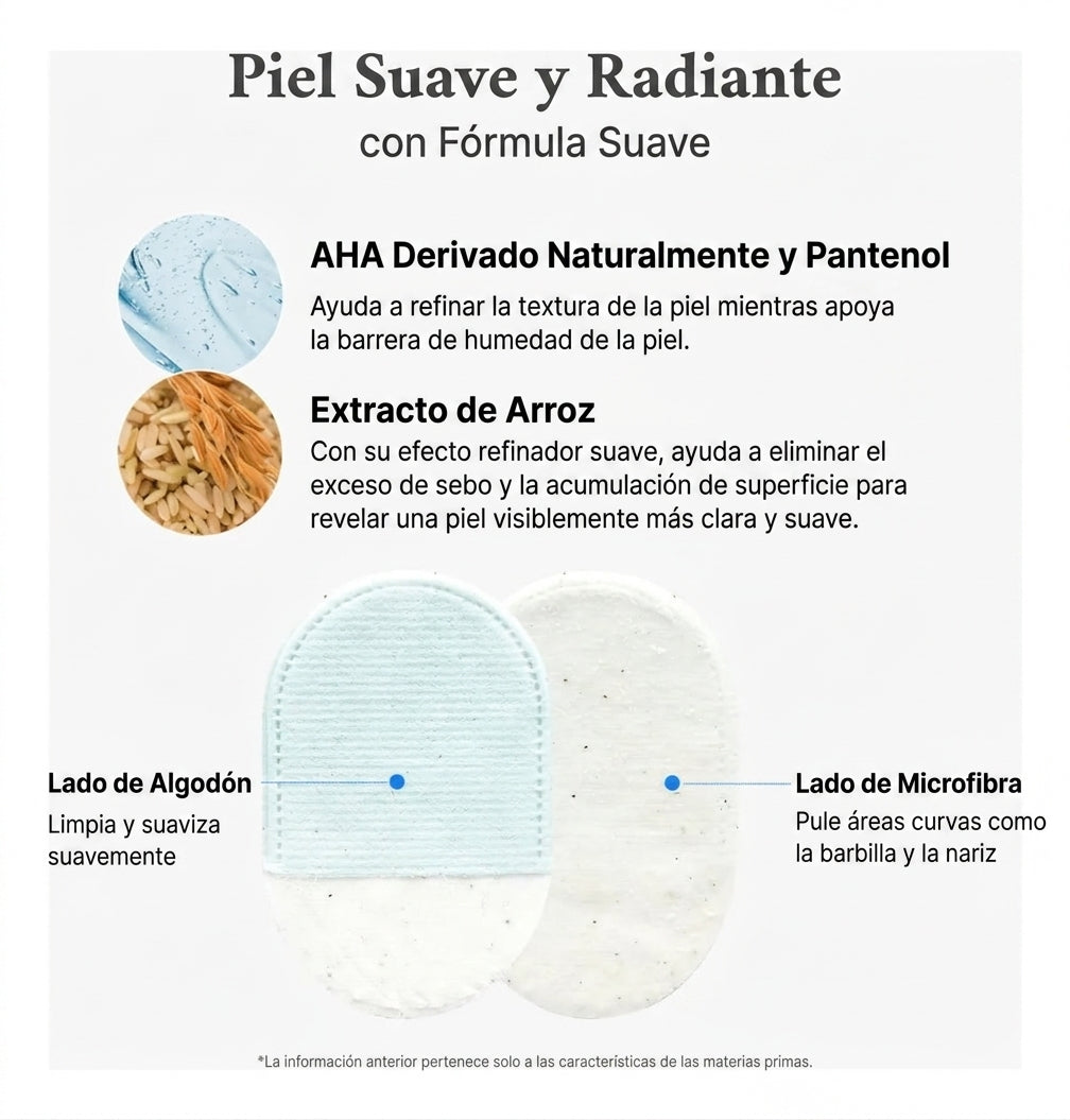 Discos Exfoliantes Doble Cara – Piel Suave, Pack de 8