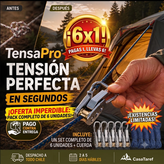 (6x1) - TensaPro - Arma tu carpa en segundos, sin nudos ni problemas