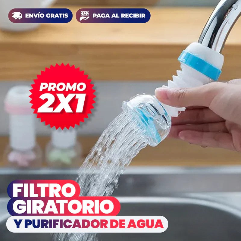 Filtro Purificador de Grifo - Limpieza Multi Etapa - Agua Más Segura desde el Primer Uso 2x1
