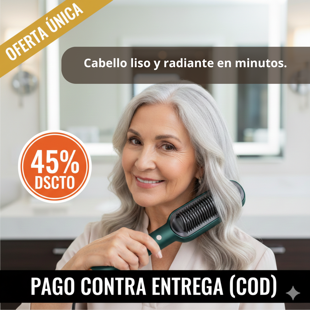 Cepillo Alisador Eléctrico – Alisa y Suaviza – Cabello Ordenado en Minutos