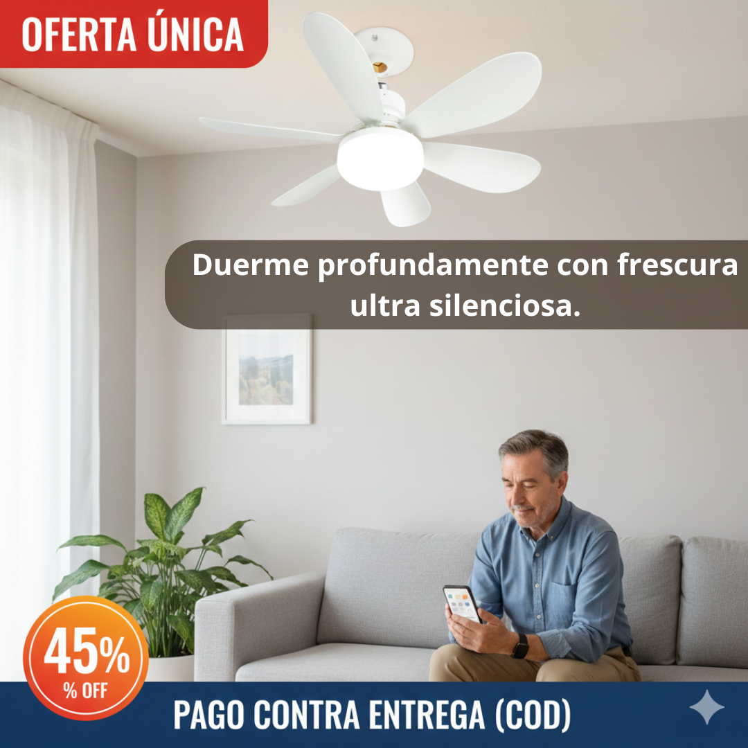 Foco Ventilador LED - Ilumina y Refresca - Instálalo en 1 Minuto sin Técnico