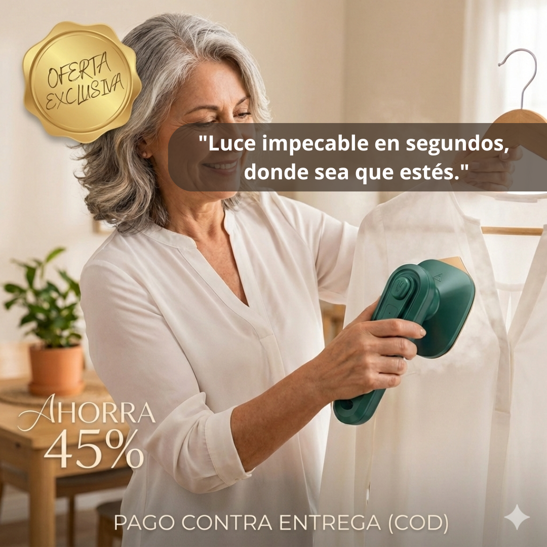 Mini Plancha a Vapor – Alisa Rápido – Ropa Lista en 5 Minutos