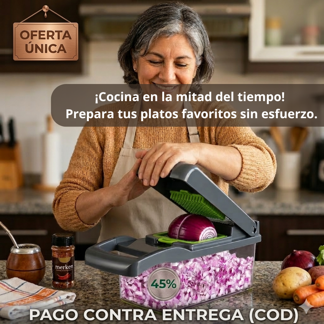 Picadora de Verduras 16 en 1 – Corta y Pica en Segundos – Cocina Rápida y Sin Esfuerzo