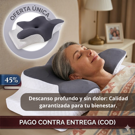 Almohada Cervical Ergonómica – Alivia el Dolor de Cuello y Duerme Profundo Desde la Primera Noche