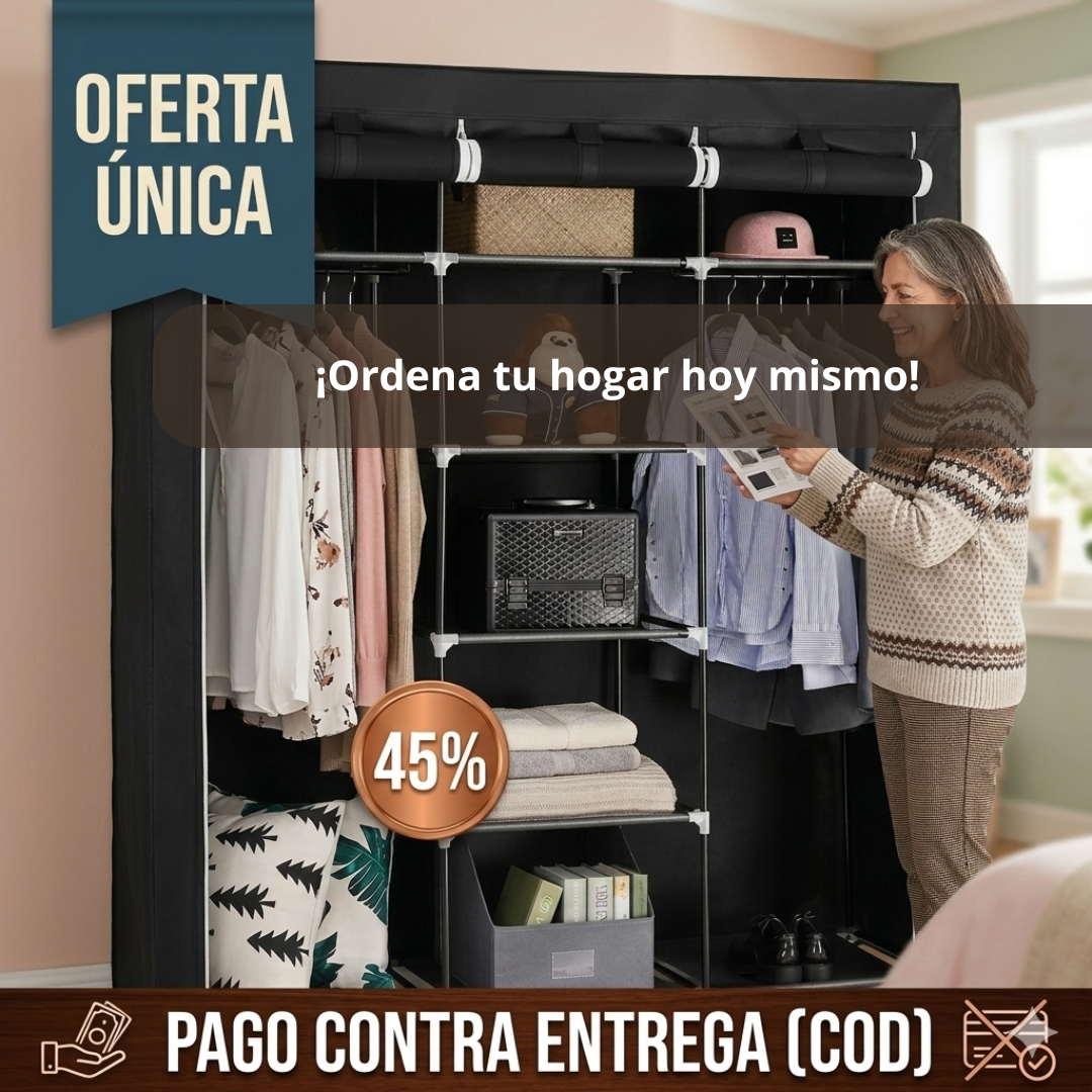 Armario Organizador Portátil – Ordena toda tu ropa sin obras y sin carpintero en menos de 20 minutos
