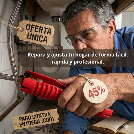 Llave Multifunción para Grifo – 8 Herramientas en 1 – Repara cualquier fregadero en minutos sin llamar a nadie