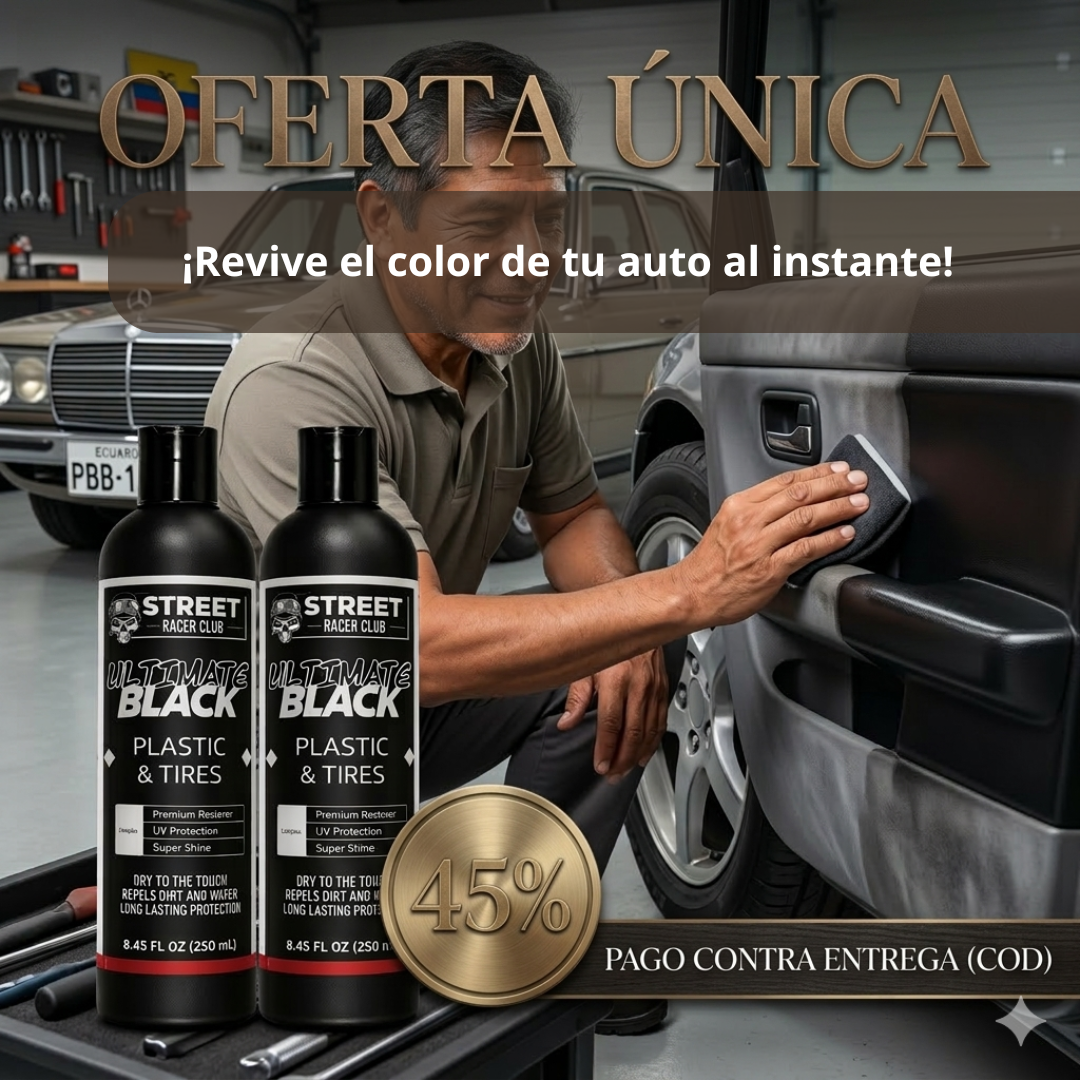 Restaurador de Plásticos y Partes Negras – Renueva el Color al Instante – Tu Auto Como Nuevo en Minutos