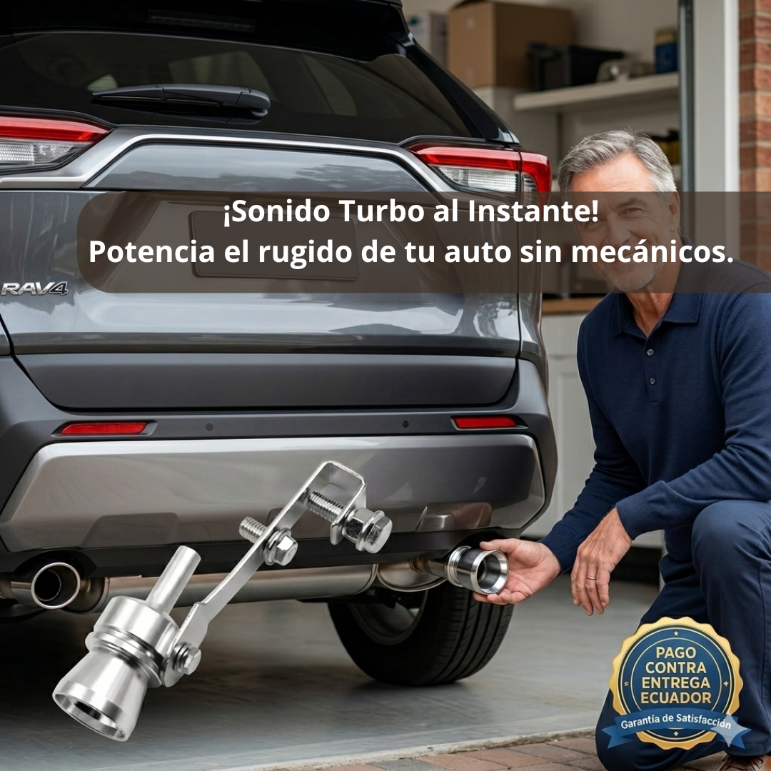 Silbato Turbo para Escape – Simula Sonido Turbo Real – Tu Auto Ruge Como Deportivo Desde el Primer Día