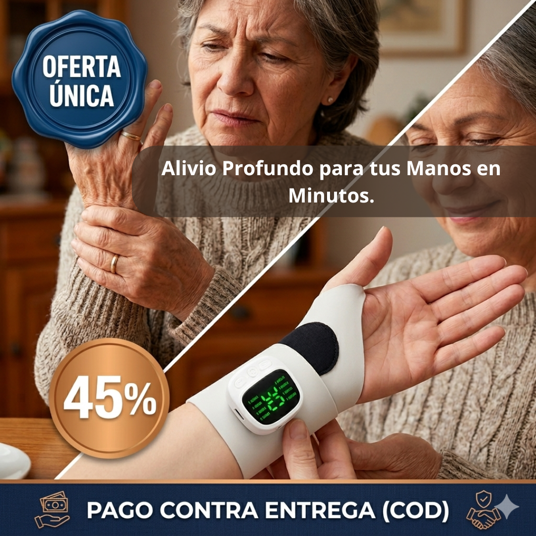 Masajeador Eléctrico de Manos – Compresión con Calor – Alivia el Túnel Carpiano en Casa