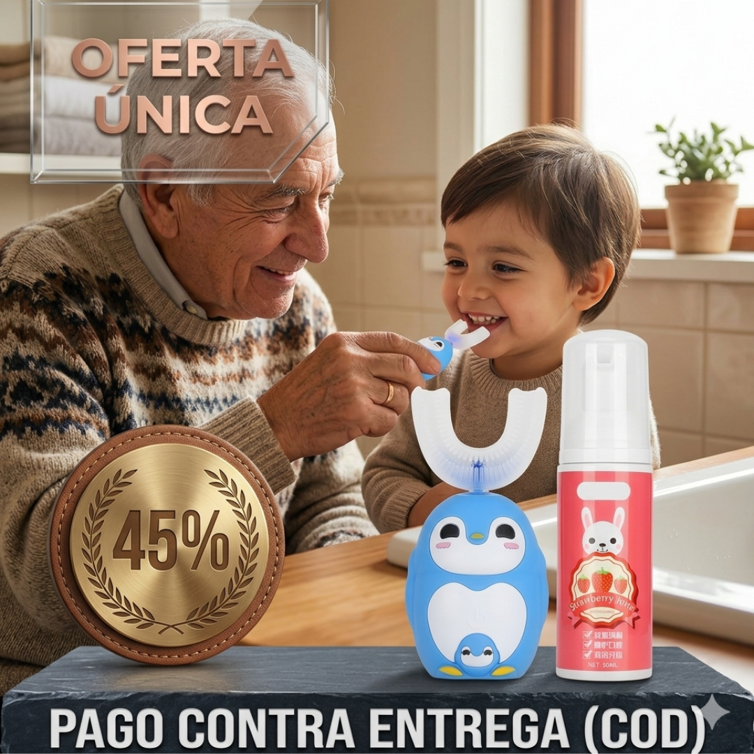 Cepillo Infantil 360° - Limpia Sin Peleas - Sonrisa Sana en Solo 40 Segundos