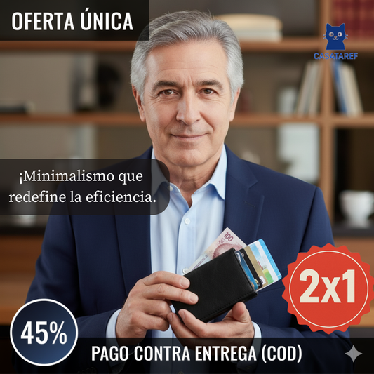 Billetera RFID Antirrobo 2x1  – Protección Instantánea – Mantén tus tarjetas seguras con estilo todos los días