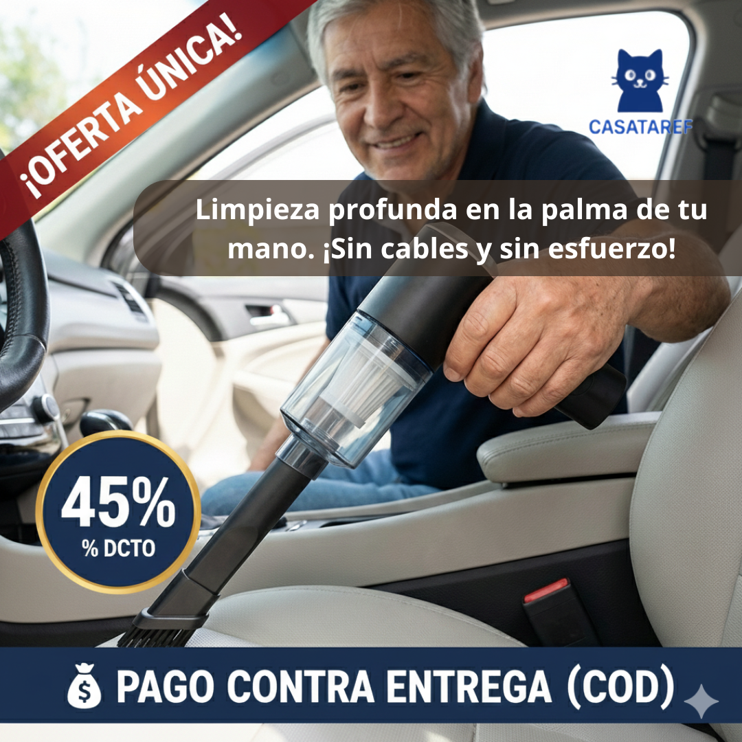 Mini Aspiradora Inalámbrica – Succión Potente – Limpieza fácil donde la uses