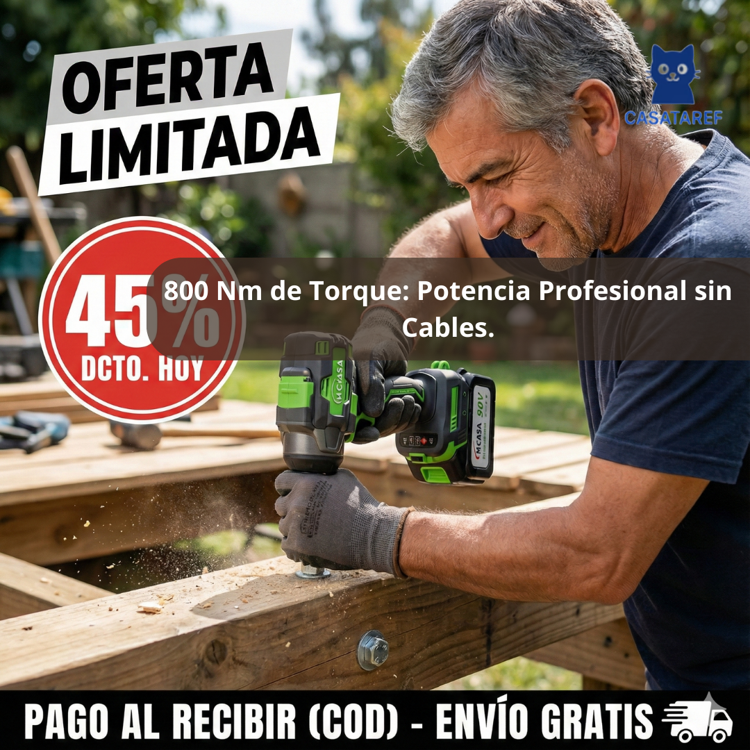 Llave de Impacto a Batería – Afloja y aprieta pernos al instante – Arregla cualquier tarea en menos de 5 minutos