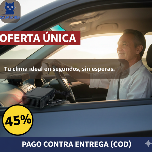Calentador Portátil 2 en 1 – Clima Inmediato – Conduce Cómodo en Segundos