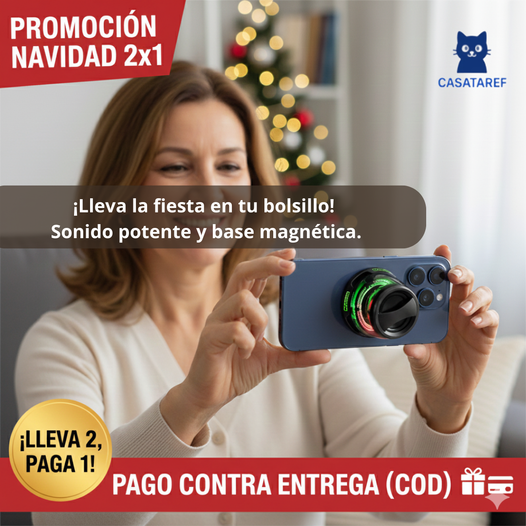2x1: Altavoz Magnético – Sonido Claro en Cualquier Lugar –