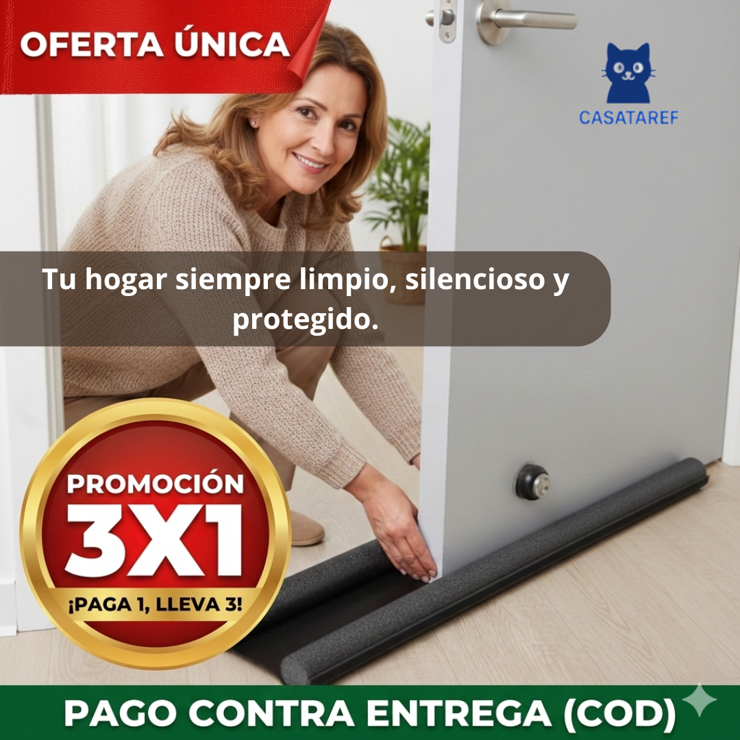 Bloqueador Adhesivo de Puerta 3x1 – Sellado Térmico – Confort y Ahorro desde el Primer Día