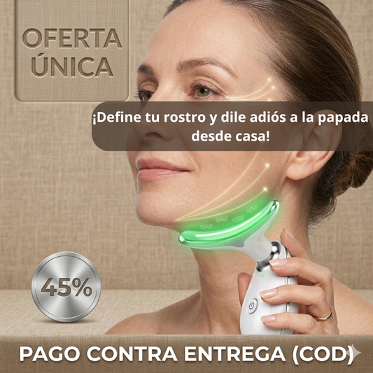 Masajeador Facial LED – Reafirma y Rejuvenece tu Piel en Casa Desde el Primer Uso