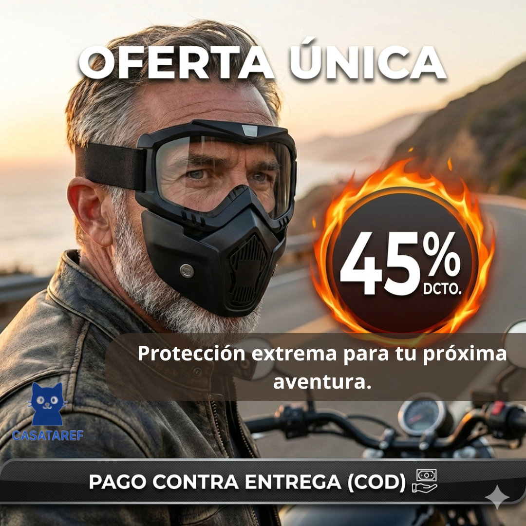 Visor Facial para Motociclista – Defensa Total – Reduce impactos y molestias al instante