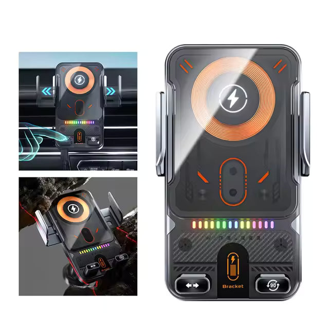 Soporte de Celular para Carro – Carga Wireless Automática – Maneja Seguro sin Batería Baja