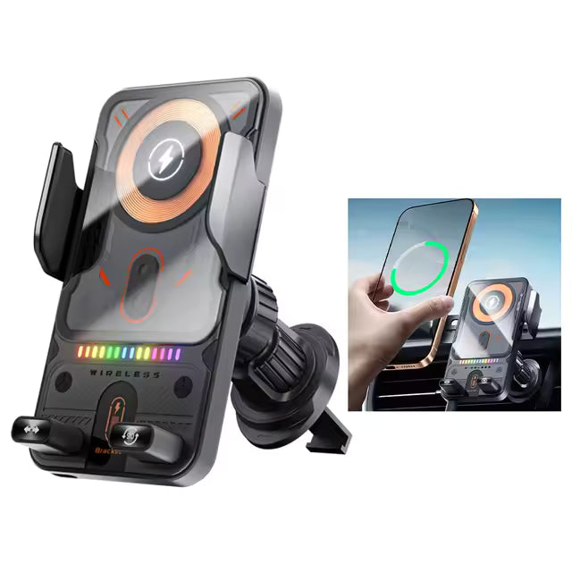 Soporte de Celular para Carro – Carga Wireless Automática – Maneja Seguro sin Batería Baja