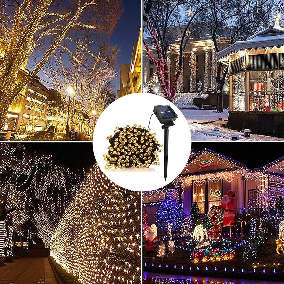 Luces Solares de Navidad 10m - Sin Cables y Sin Subir la Luz
