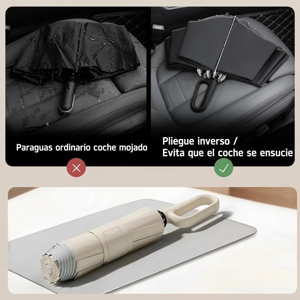 Paraguas Antiviento CasaTaref - Cabe en Tu Cartera y No se Voltea