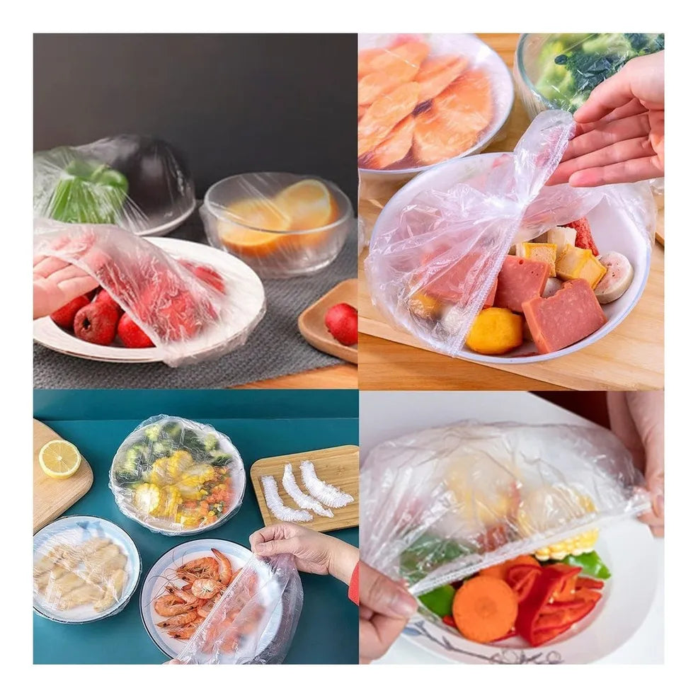 Fundas Elásticas para Alimentos – 100 Piezas – Todo Fresco y Tapado