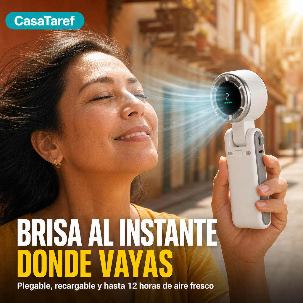 Ventilador Plegable Recargable - Aire Fresco Donde Vayas