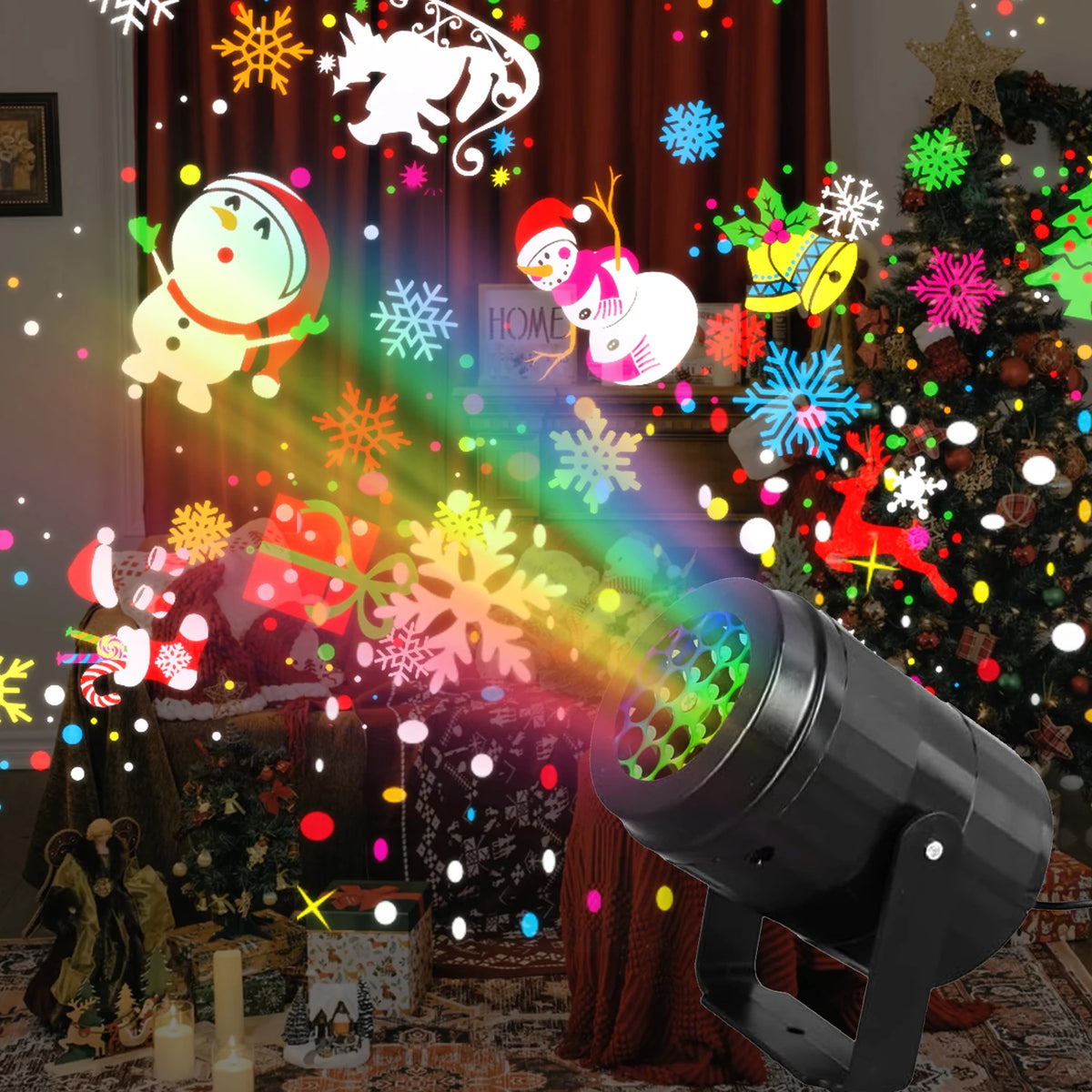 Proyector Navideño 2x1 - Decora toda tu casa en 1 minuto