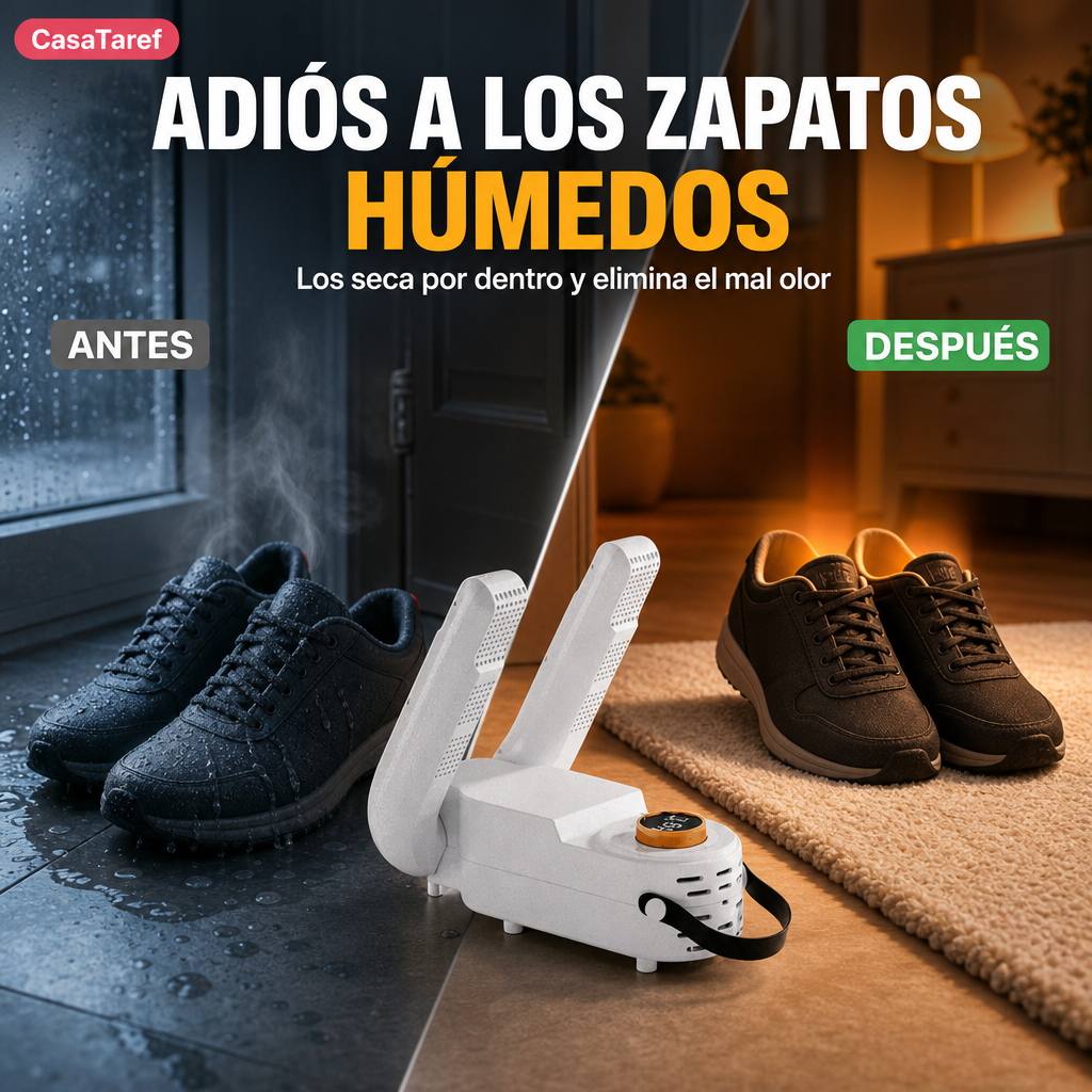 Secador de Zapatos CasaTaref - Secos y Sin Olor en Horas + Crema Blanqueadora de Regalo