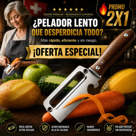 (2x1) - PelaSuizo Pro — Pela en la mitad del tiempo, sin cansar la mano