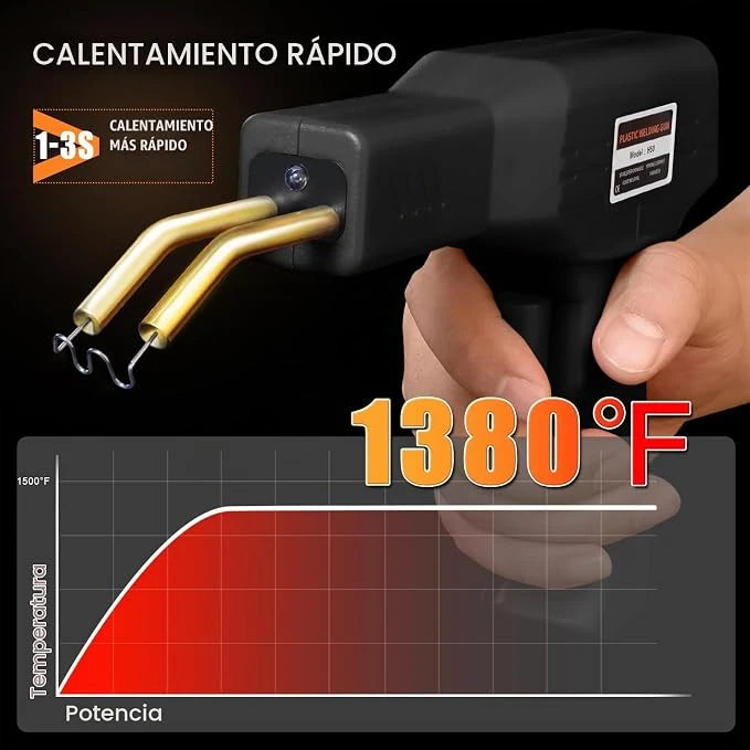 Kit Soldadora de Plástico - Repare Parachoques y Piezas Rotas