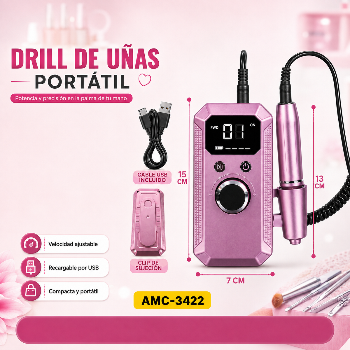 Drill Uñas Pro CasaTaref - Manicura de Salón en Casa