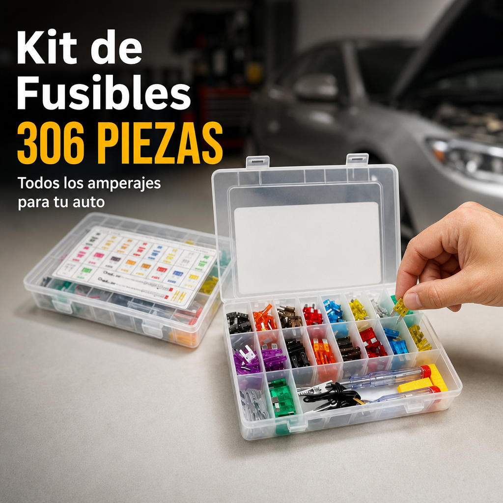 Kit de Fusibles 306pz - Repara Tu Auto Sin Quedar Botado