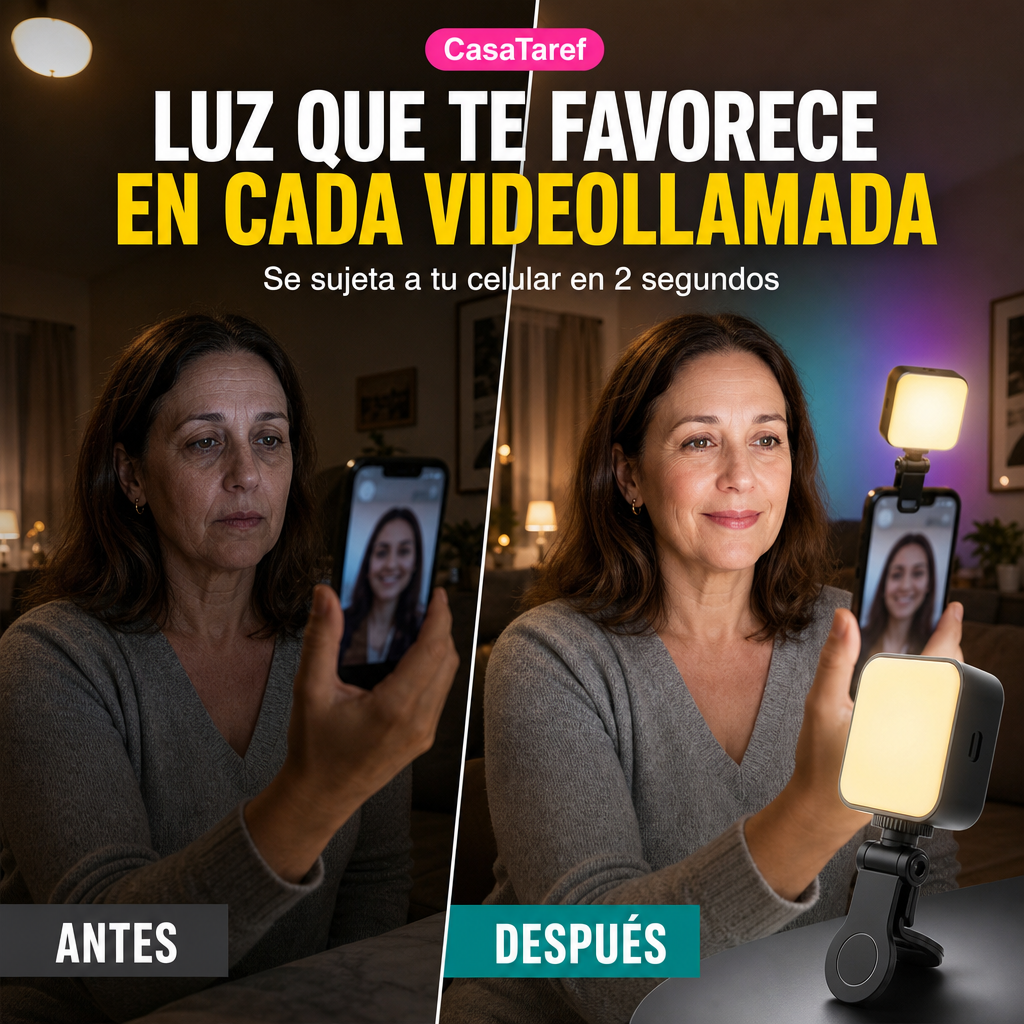 Luz LED RGB de Pinza - Luce Bien en Cada Foto y Videollamada