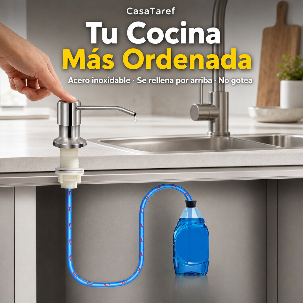 Dispensador de Jabón para Fregadero – Acero que Dura Años
