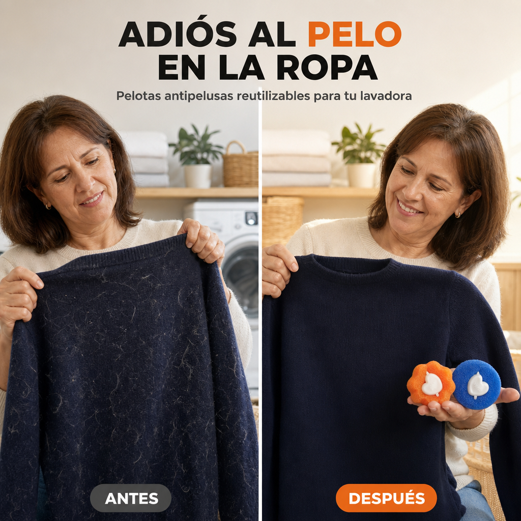 Pelotas Antipelusas 3x1 - 6 Unidades, Ropa Sin Pelo ni Pelusa
