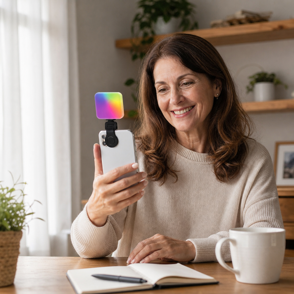 Luz LED RGB de Pinza - Luce Bien en Cada Foto y Videollamada